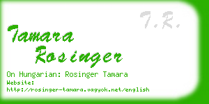 tamara rosinger business card
